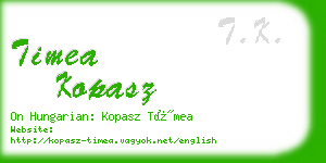 timea kopasz business card